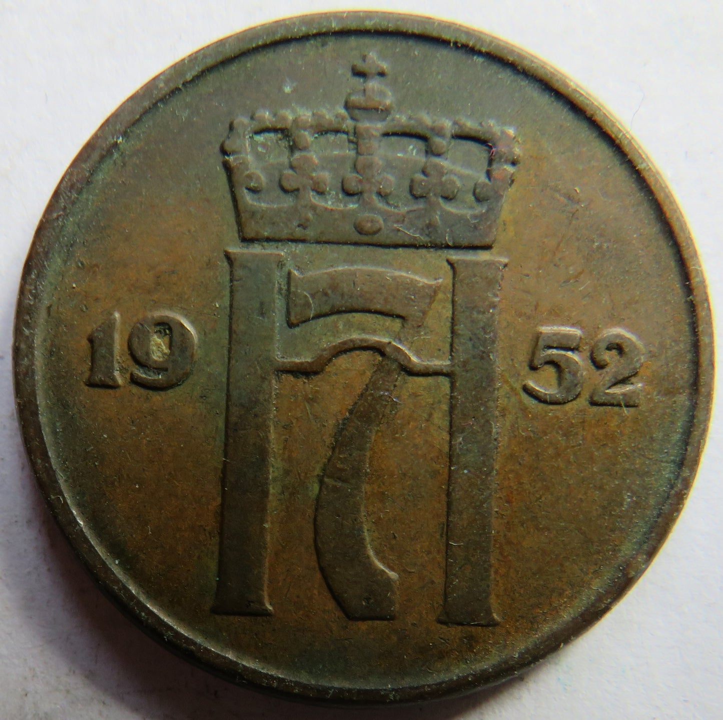 1952 Norway 5 Ore Coin