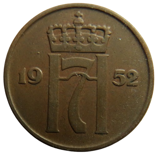 1952 Norway 5 Ore Coin