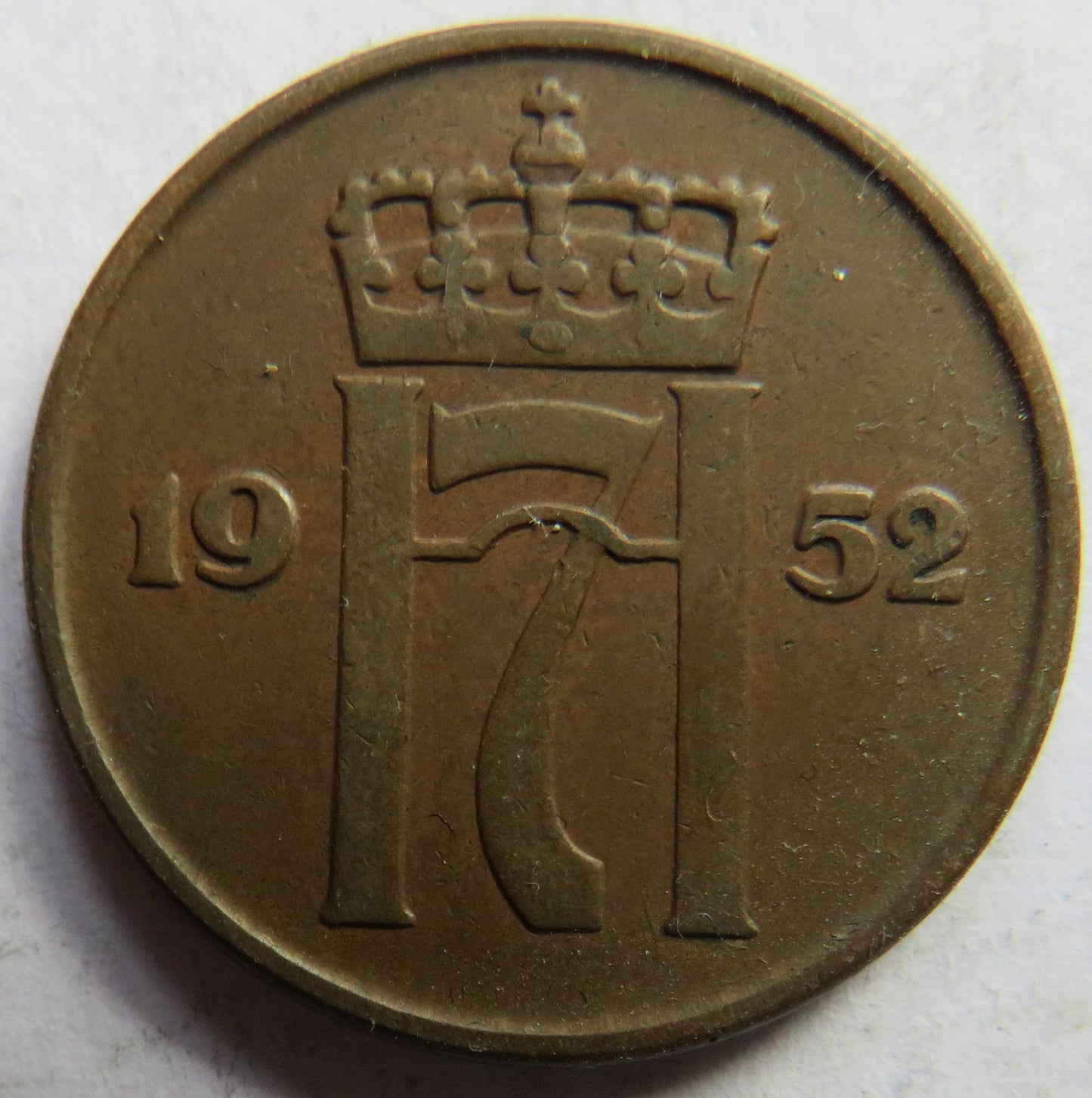 1952 Norway 5 Ore Coin