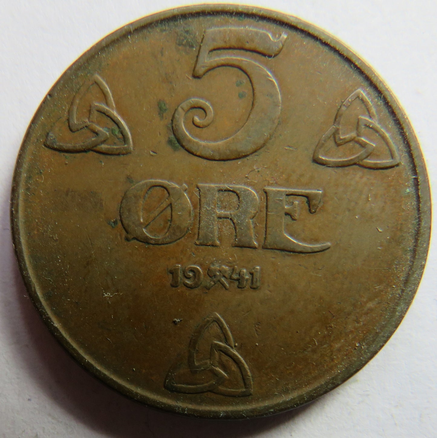1941 Norway 5 Ore Coin
