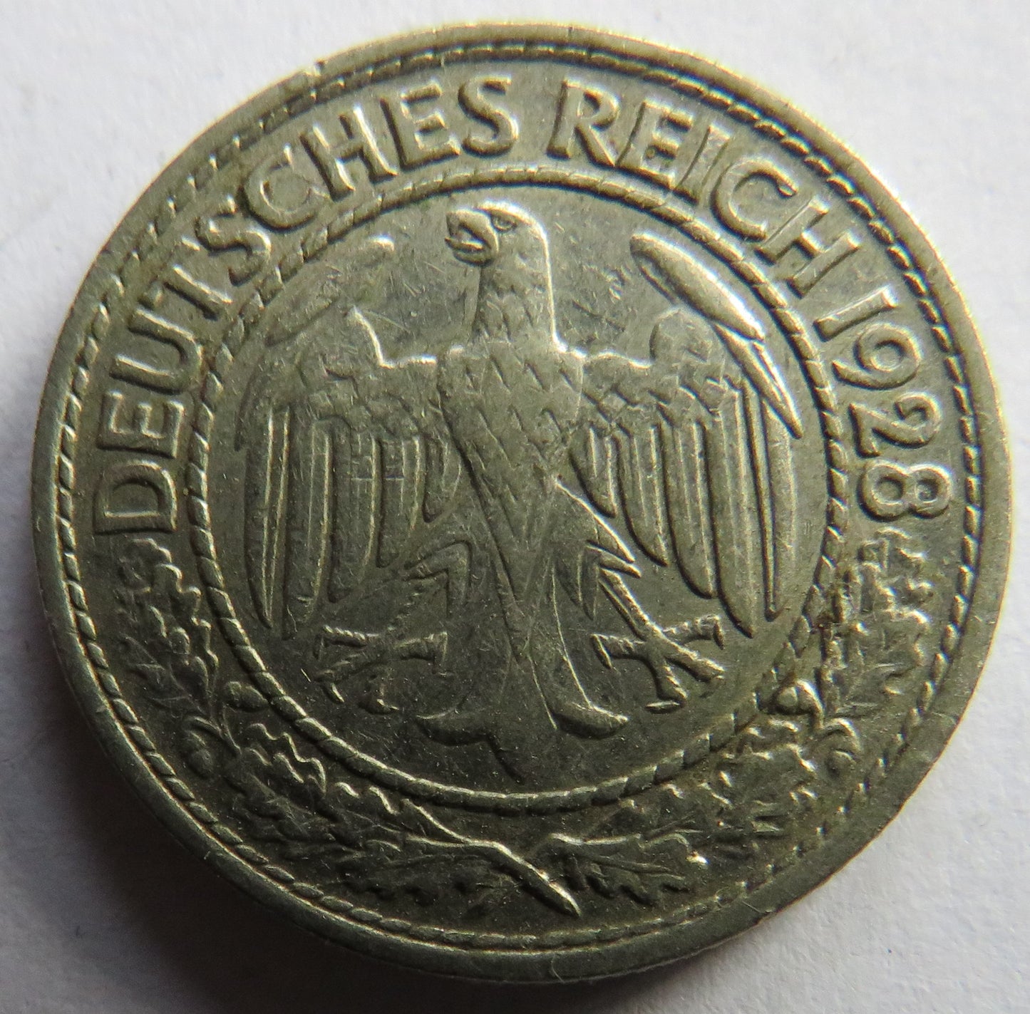 1928-A Germany - Weimar Republic 50 Reichspfennig Coin
