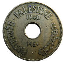 Load image into Gallery viewer, 1940 Palestine 10 Mils Coin
