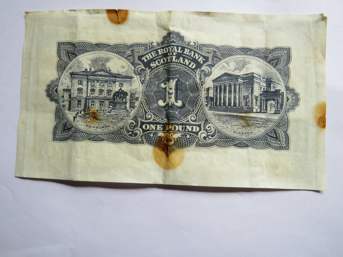 1959 The Royal Bank of Scotland £1 One Pound Banknote