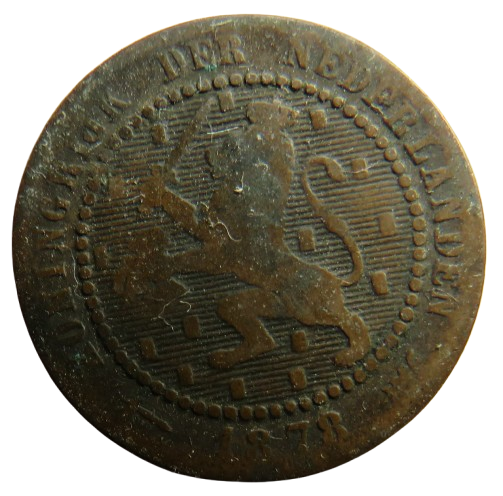 1878 Netherlands One Cent Coin