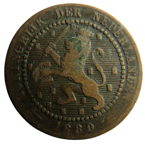 1880 Netherlands One Cent Coin