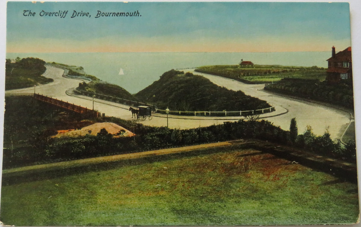 Vintage Postcard of The Overcliff Drive, Bournemouth