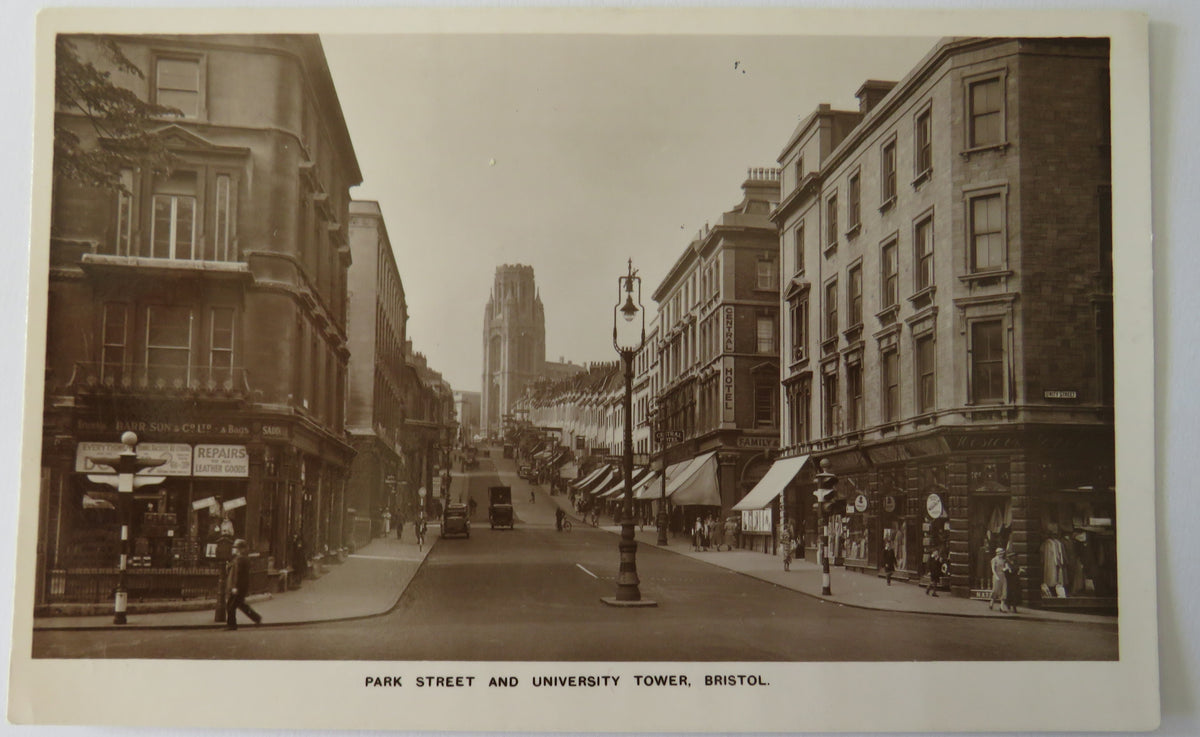 Vintage Postcard of Park Street and University Tower, Bristol