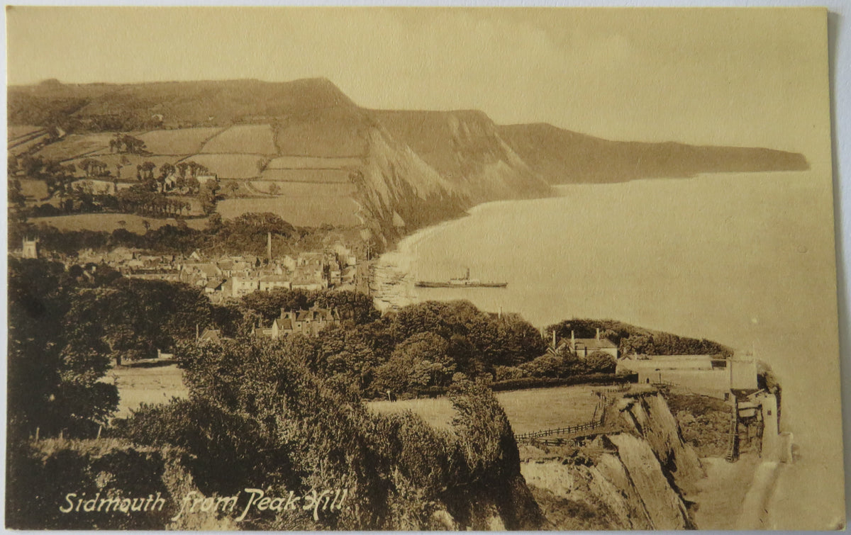 Vintage Postcard of Sidmouth from Peak Hill, F. Frith & Co Ltd