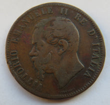 Load image into Gallery viewer, 1863 Italy 10 Centesimi Coin
