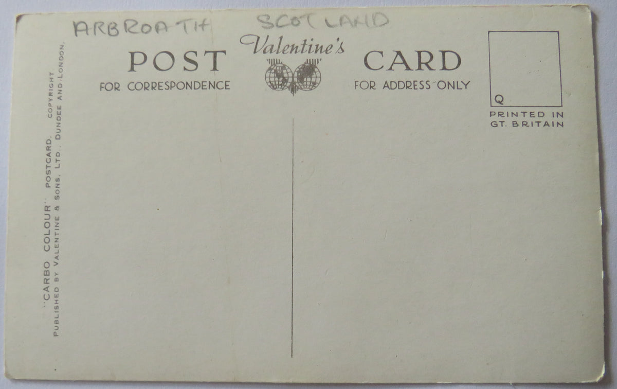 Vintage Multiview Postcard of Greetings From Arbroath, Valentine's Series