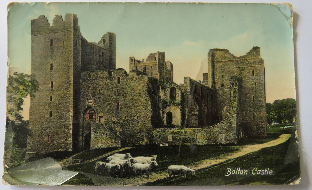 Vintage Postcard of Bolton Castle, Frith's Series, 1909