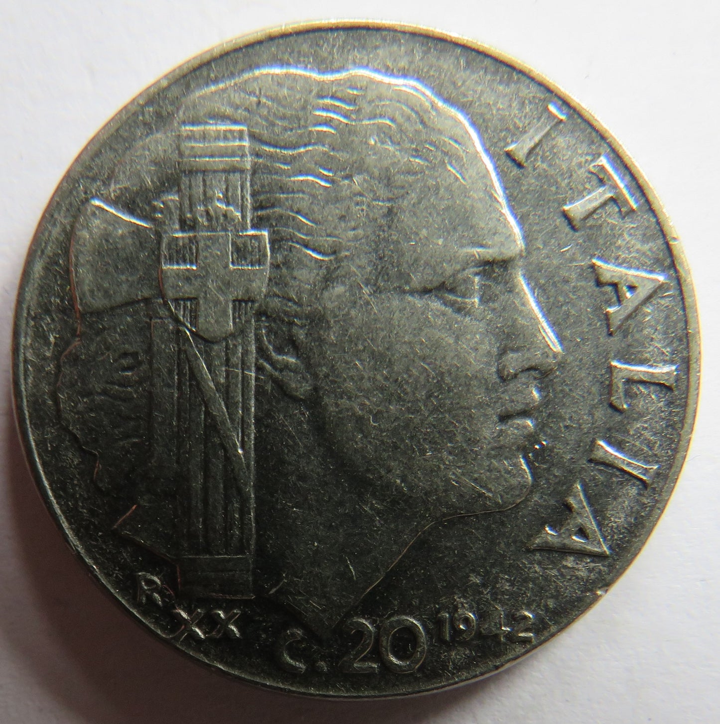 1942 Italy 20 Centesimi Coin