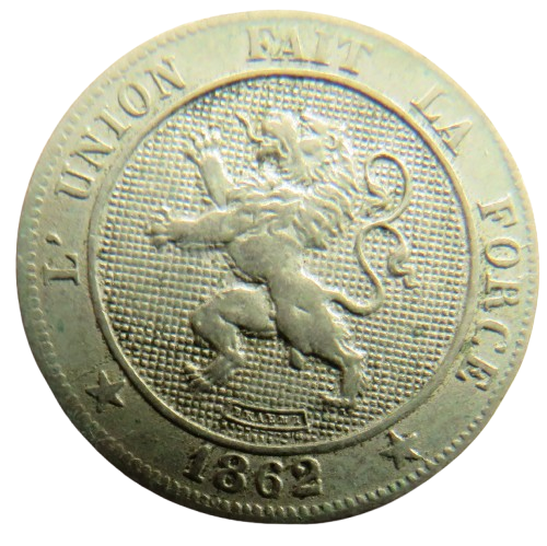 1862 Belgium 5 Centimes Coin