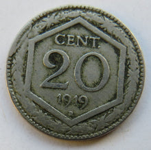 Load image into Gallery viewer, 1919 Italy 20 Centesimi Coin
