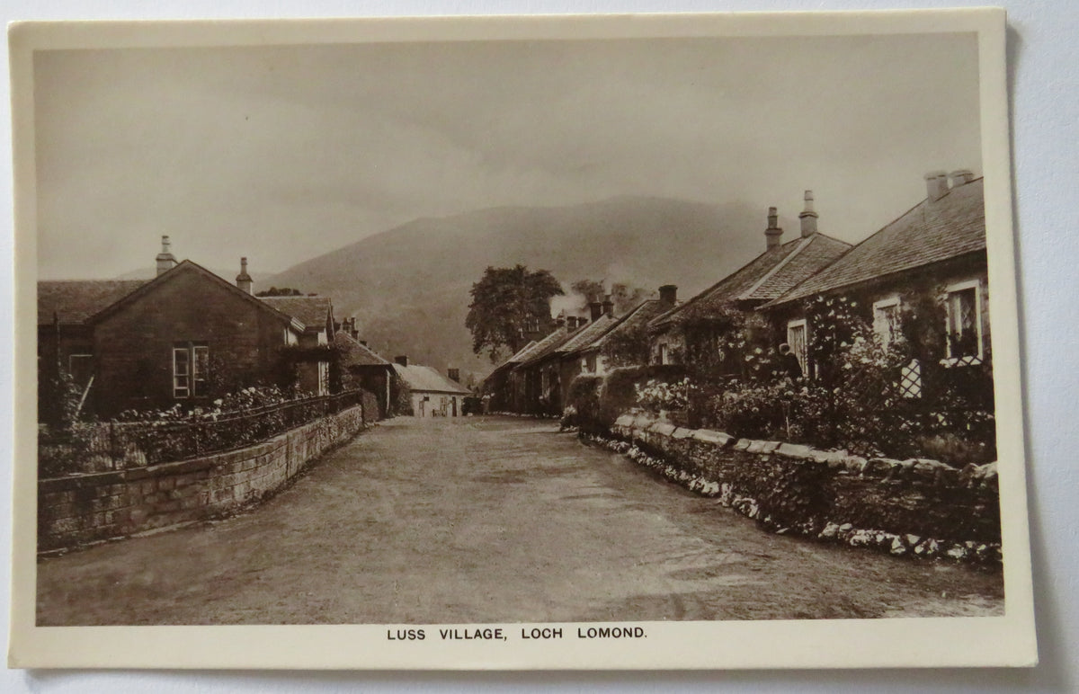 Vintage Postcard of Luss Village, Loch Lomond, Holmes' Real Photo Series