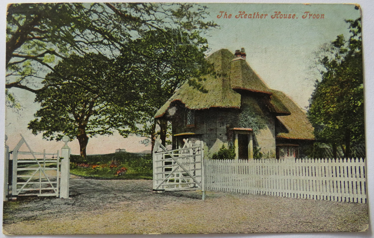 Vintage Postcard of The Heather House, Troon, 1904, Valentine's Series
