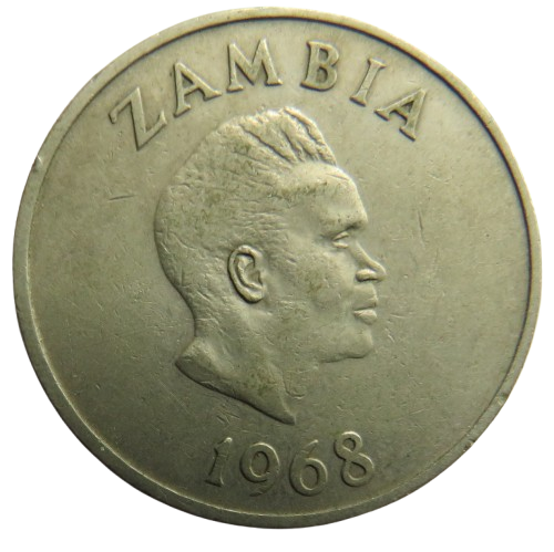 1968 Zambia 20 Ngwer Coin