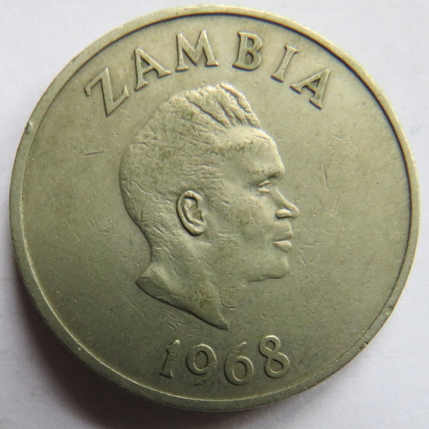 1968 Zambia 20 Ngwer Coin
