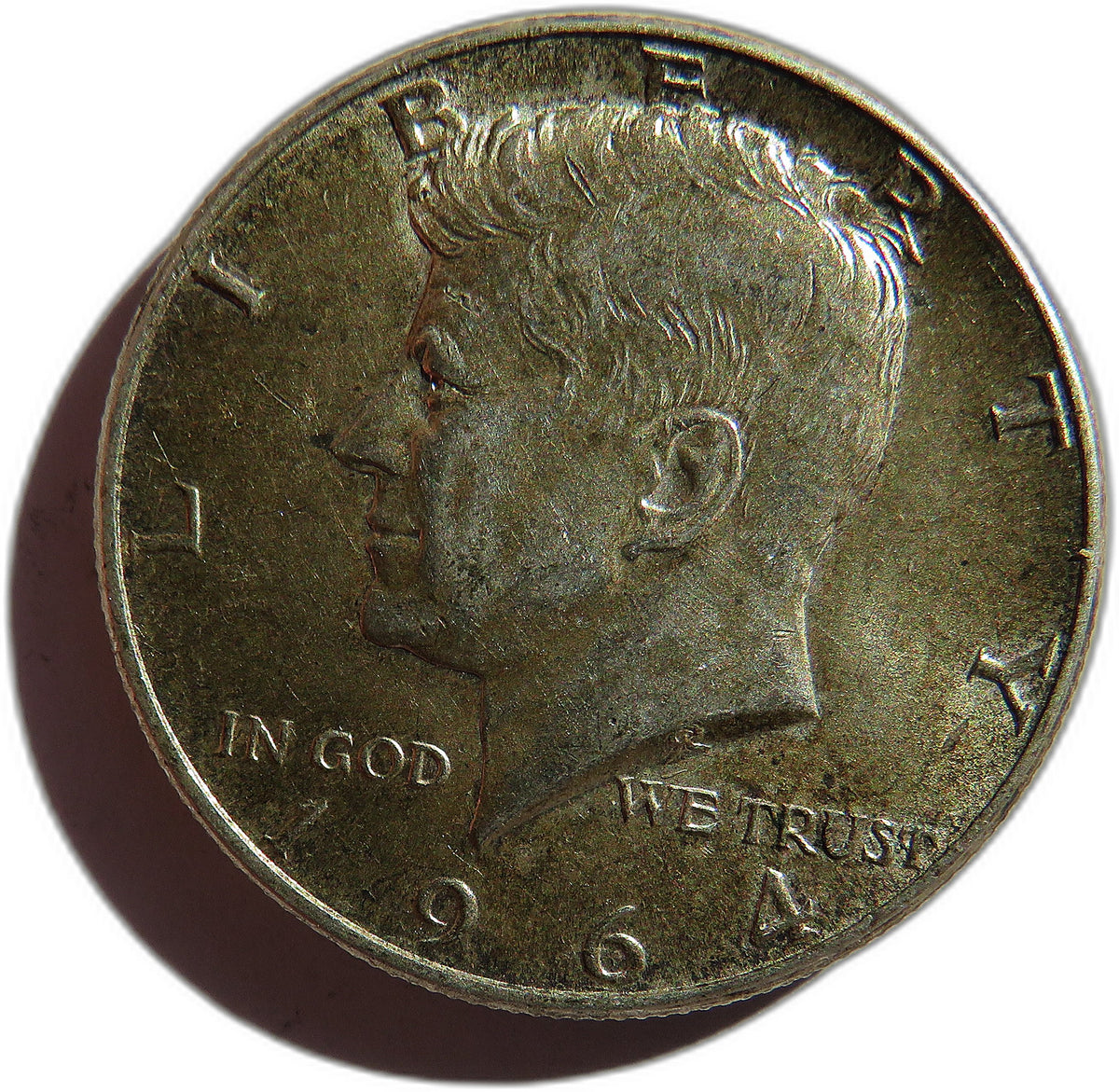 1964 USA Kennedy $1/2 Half Dollar Coin (.900 Silver) image 1
