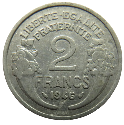 1946 France 2 Francs Coin