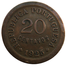 Load image into Gallery viewer, 1925 Portugal 20 Centavos Coin
