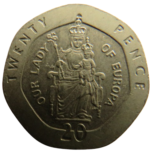 1988 Gibraltar 20p Twenty Pence Coin