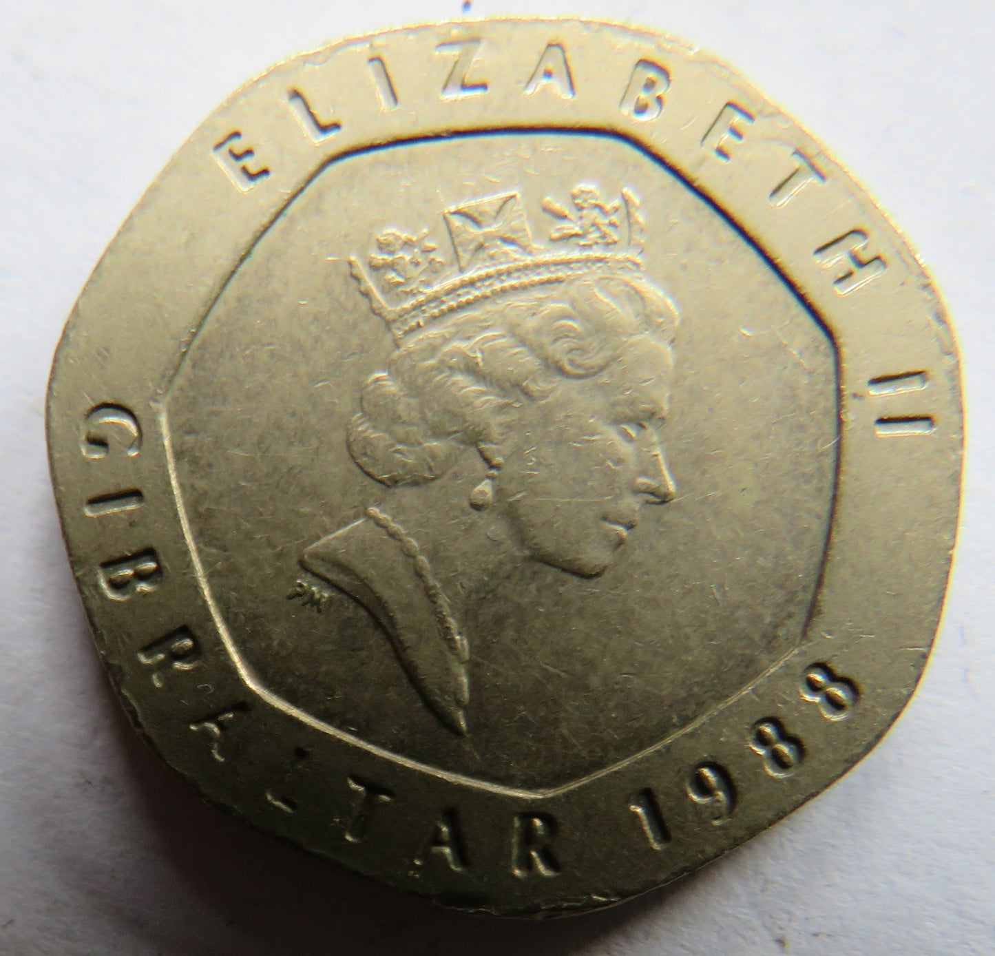 1988 Gibraltar 20p Twenty Pence Coin