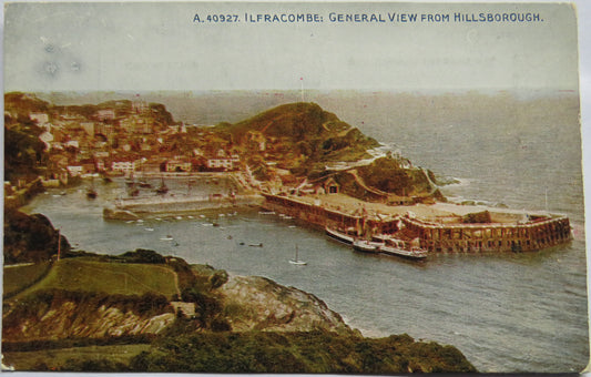 Vintage Postcard of Ilfracombe General View From Hillsborough
