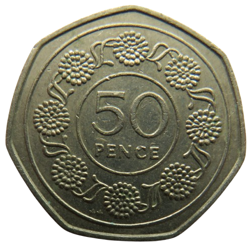 1988 Gibraltar 50 Pence Coin