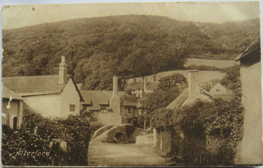 Vintage Postcard of Allerford