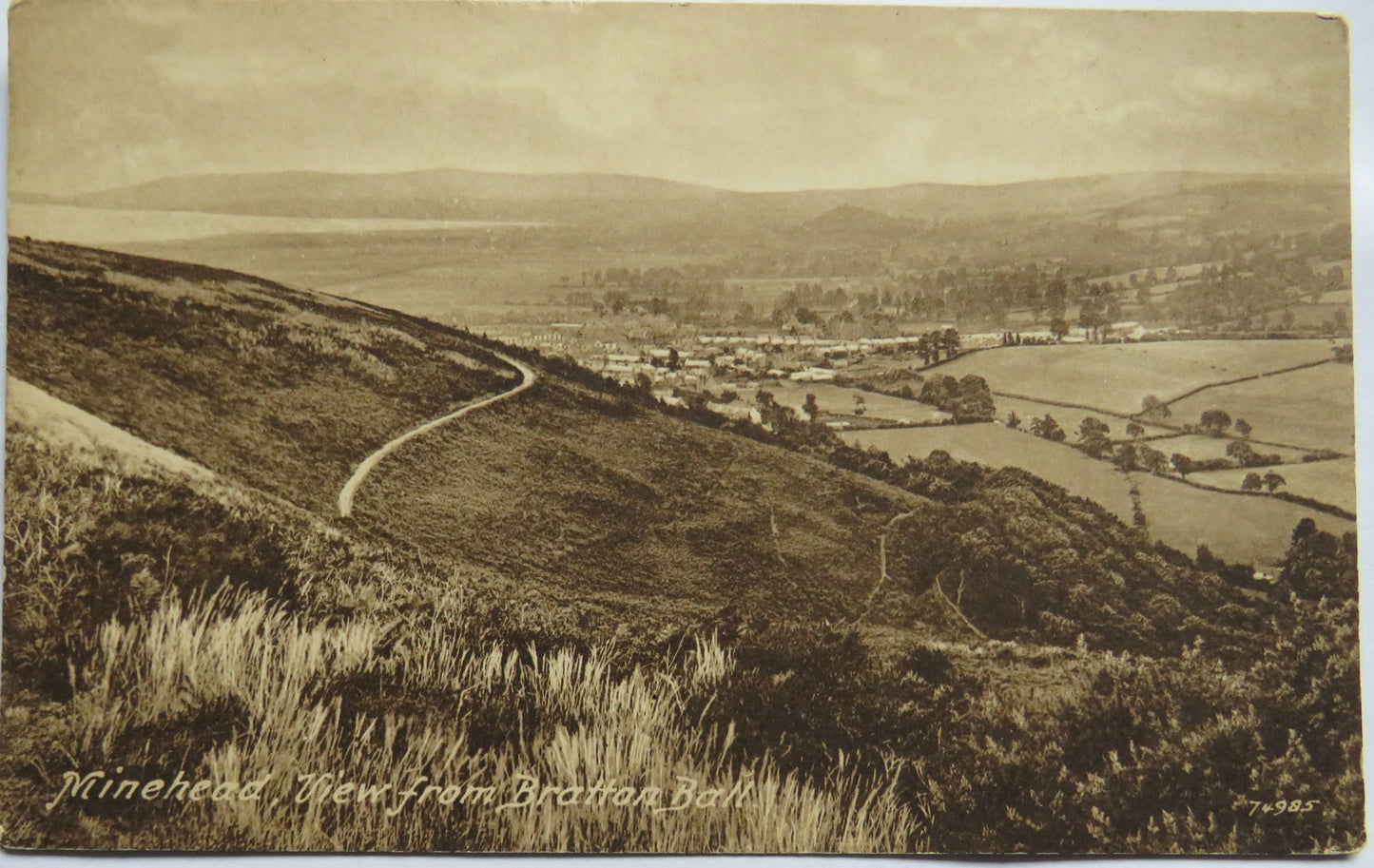 Vintage Postcard of Minehead, View From Bratton Ball