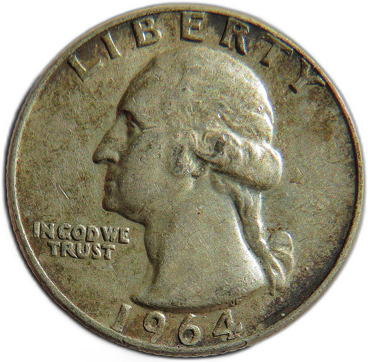 1964 USA Washington Silver $1/4 Quarter Coin