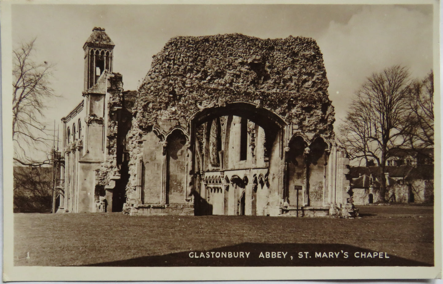 Vintage Postcard of Glastonbury Abbey, St Mary's Chapel