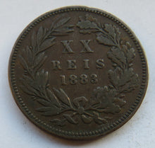 Load image into Gallery viewer, 1883 Portugal 20 Reis Coin
