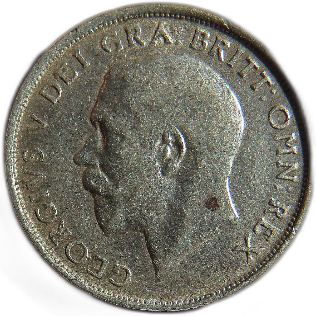 1914 King George V Silver One Shilling Coin - Great Britain