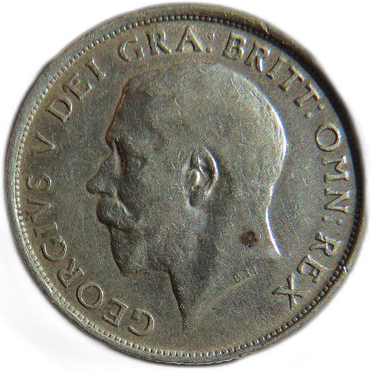1914 King George V Silver One Shilling Coin - Great Britain