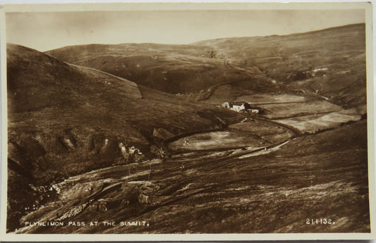 Vintage Postcard of Plymlimon Pass At The Summit