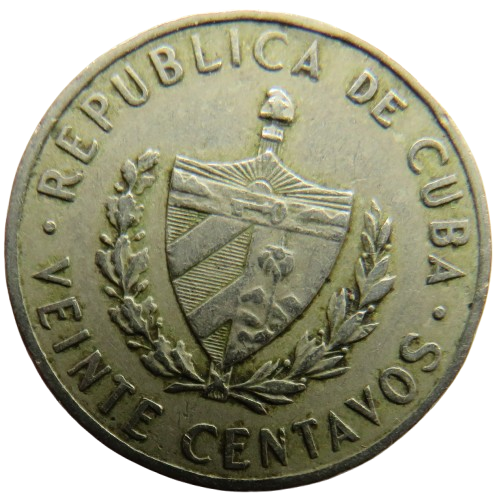 1962 Cuba 20 Centavos Coin