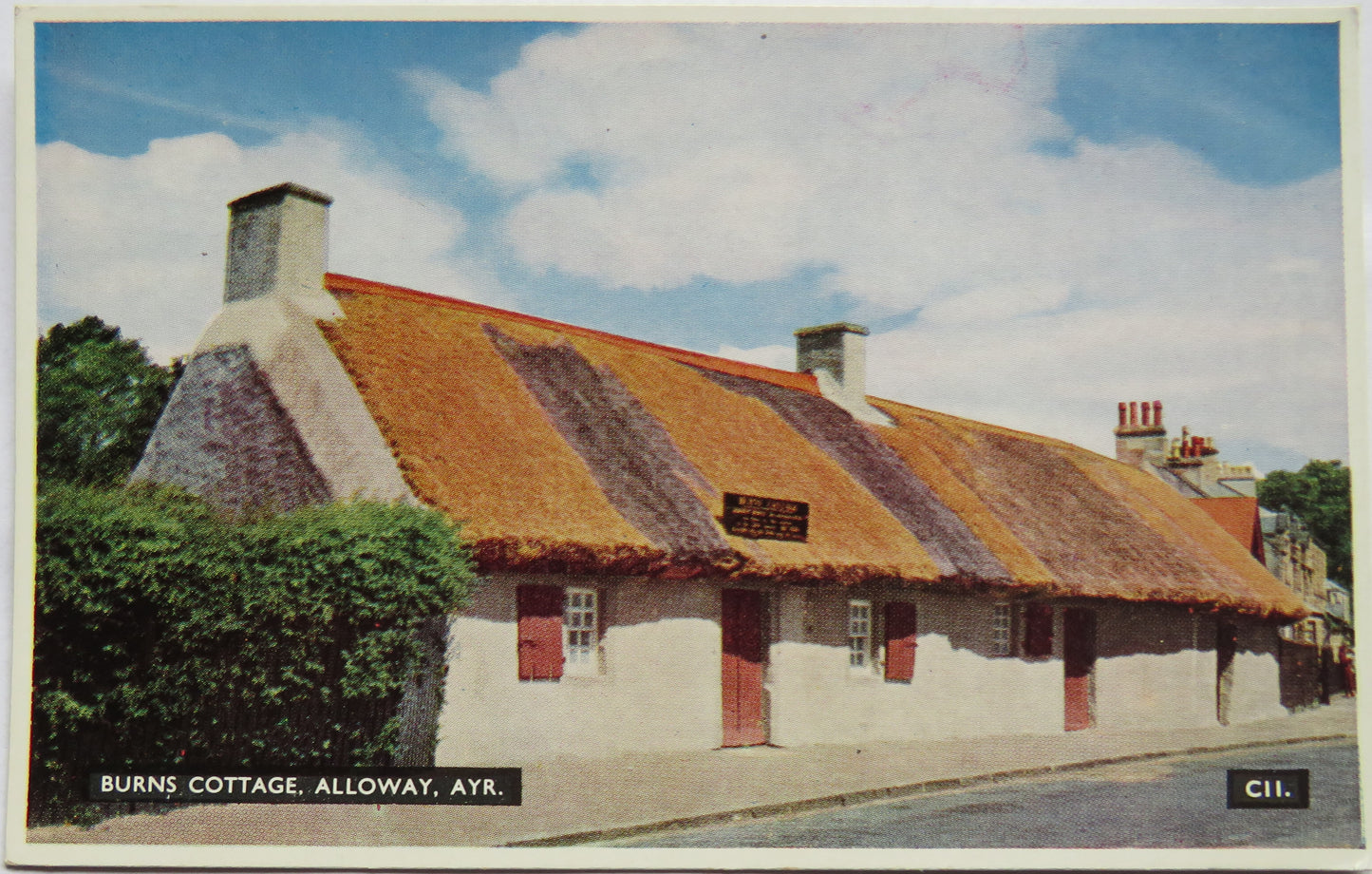 Vintage Postcard of Burns Cottage, Alloway, Ayr
