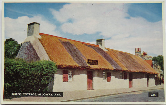 Vintage Postcard of Burns Cottage, Alloway, Ayr