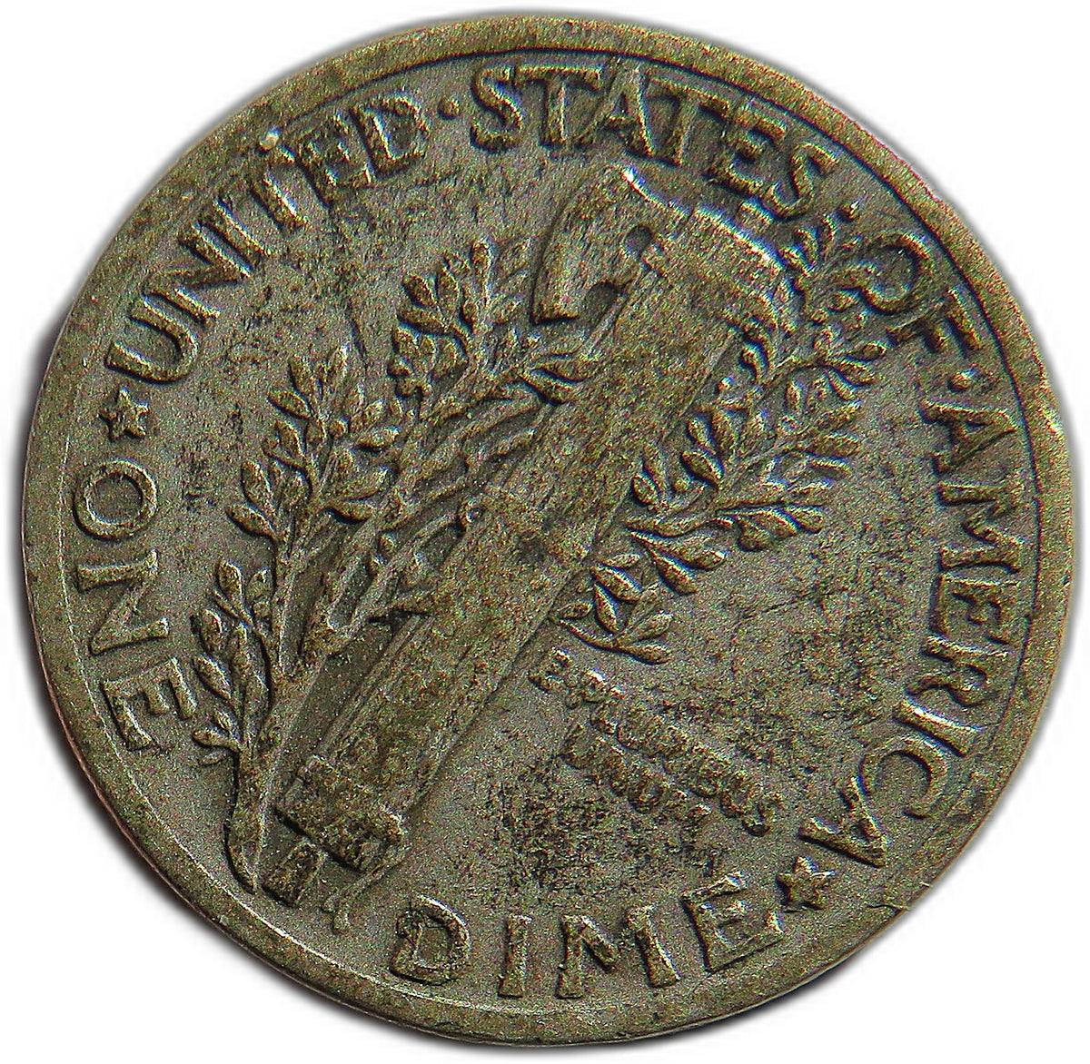 1941 USA Mercury One Dime Coin (.900 Silver)