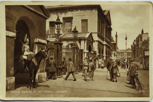 Vintage Postcard of Horse Guards At Whitehall, London