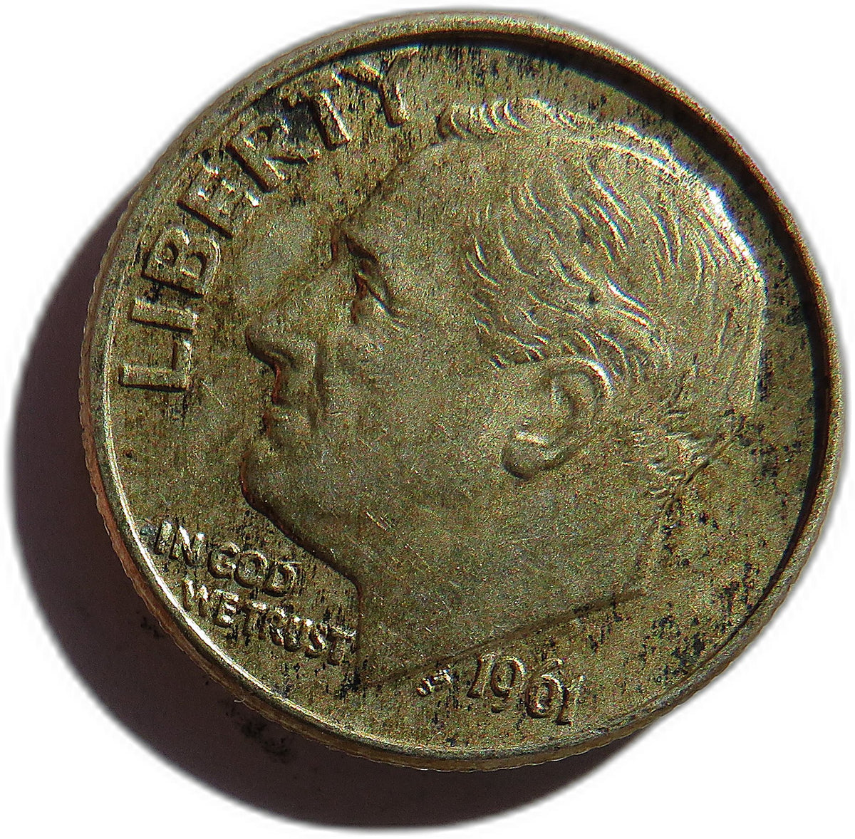1961 USA Roosevelt One Dime Coin (.900 Silver)