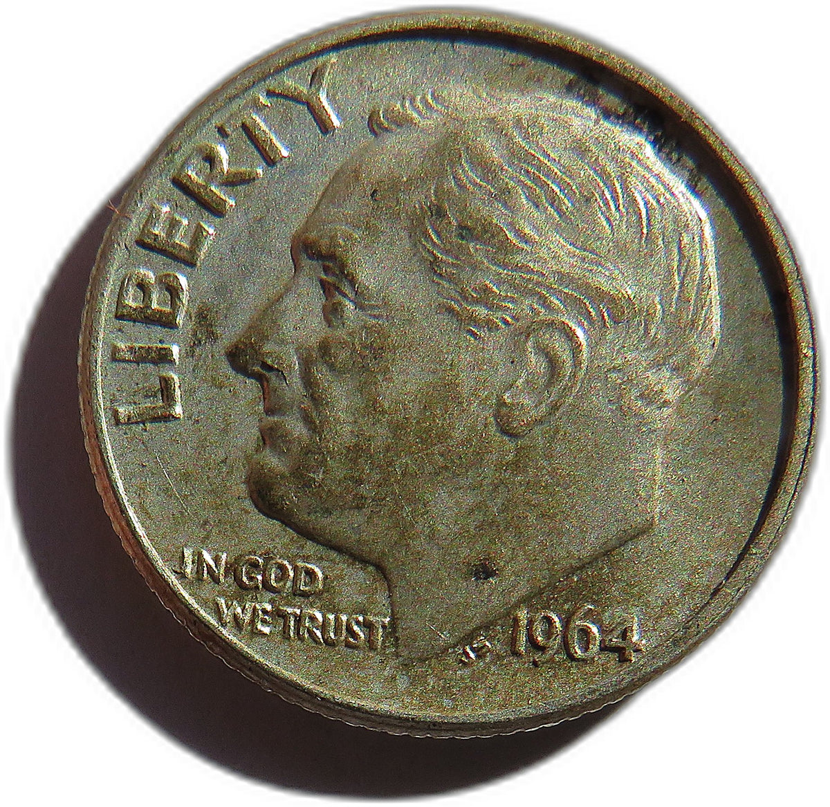 1964 USA Roosevelt One Dime Coin (.900 Silver)