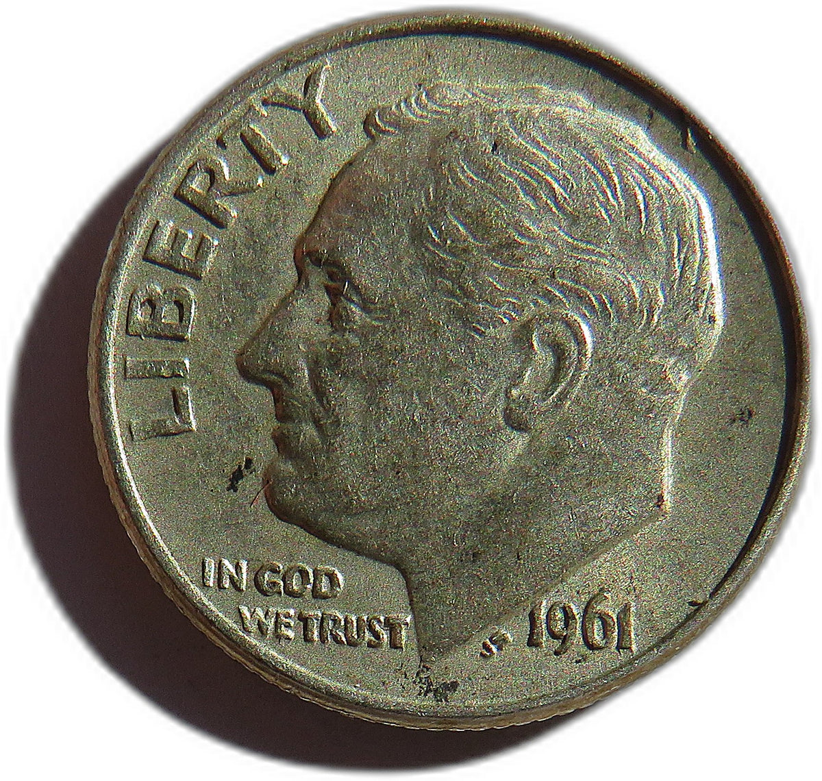 1961 USA Roosevelt One Dime Coin (.900 Silver)