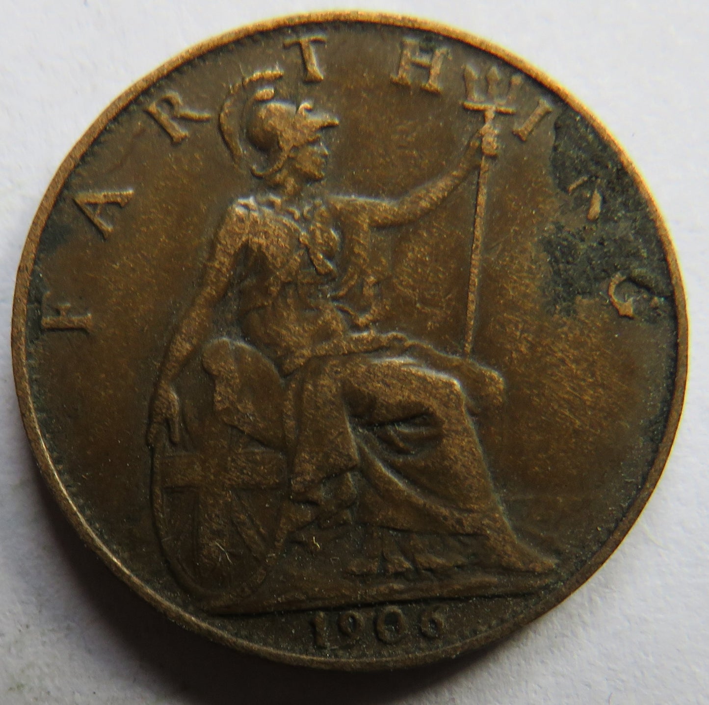 1906 King Edward VII Farthing Coin - Great Britain