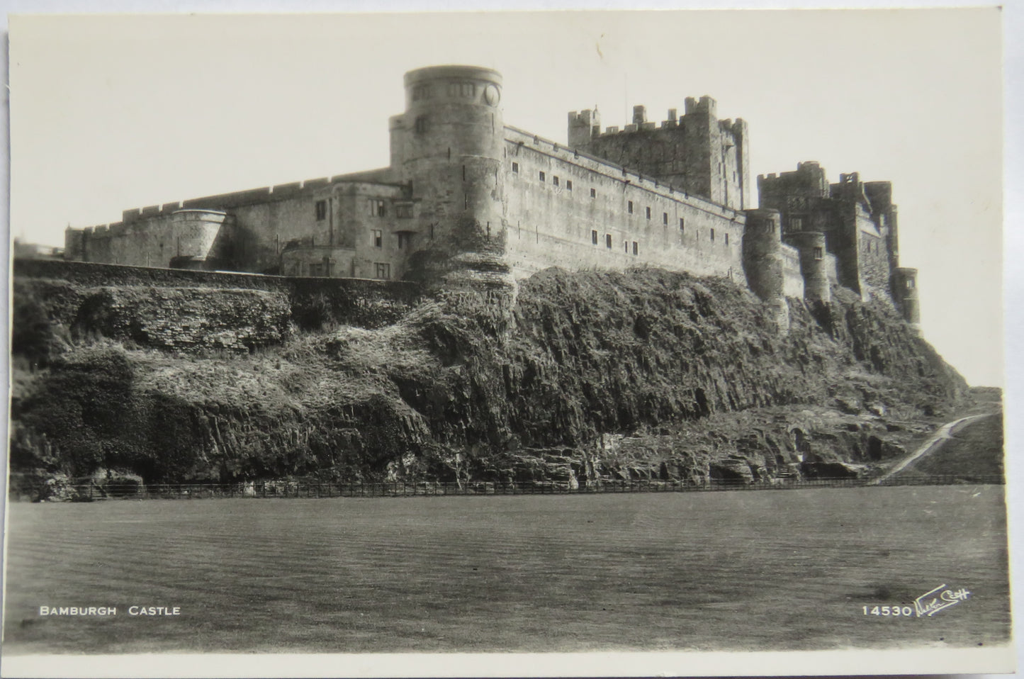 Vintage Postcard of Bamburgh Castle, Northumberland