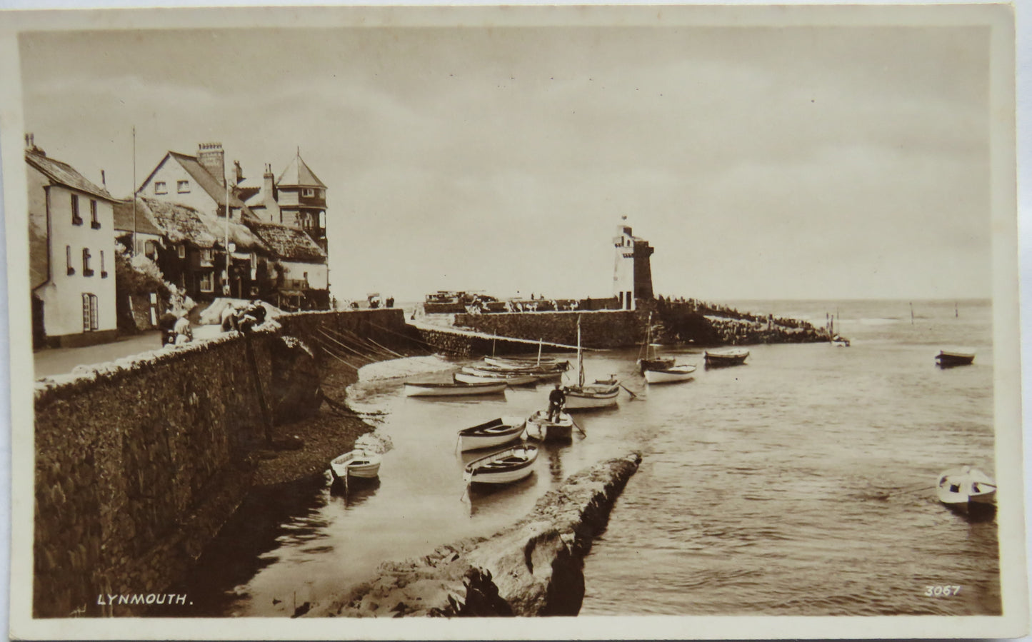 Vintage Postcard of Lee Bay & Abbey, Lynton