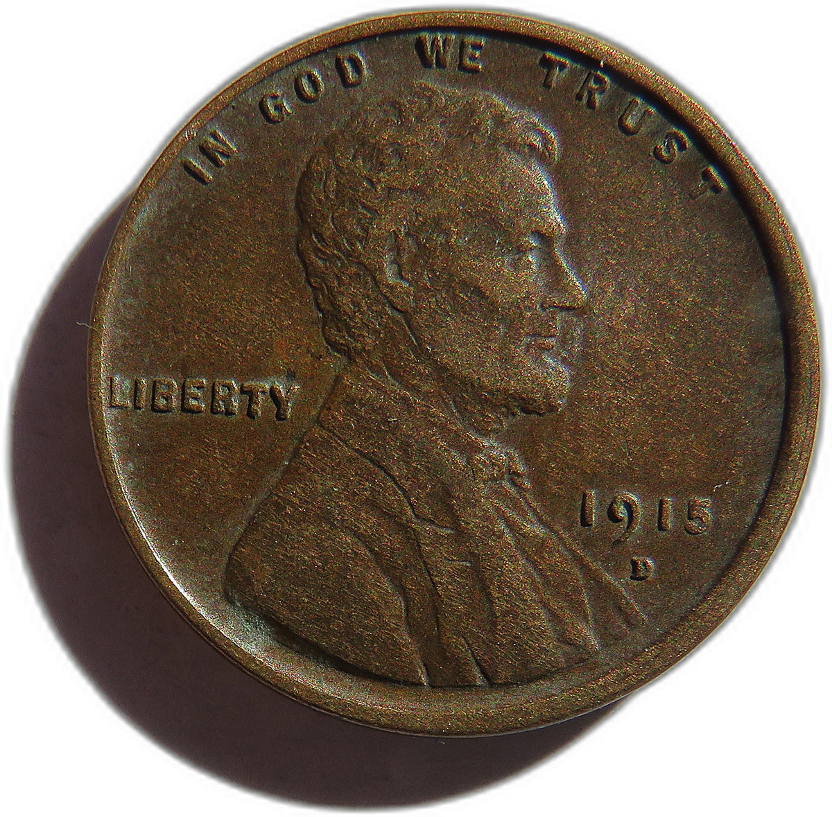 1915-D USA Lincoln One Cent Coin