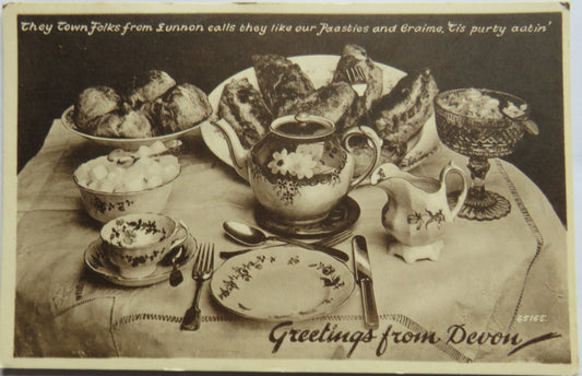 Vintage Postcard of Greetings From Devon